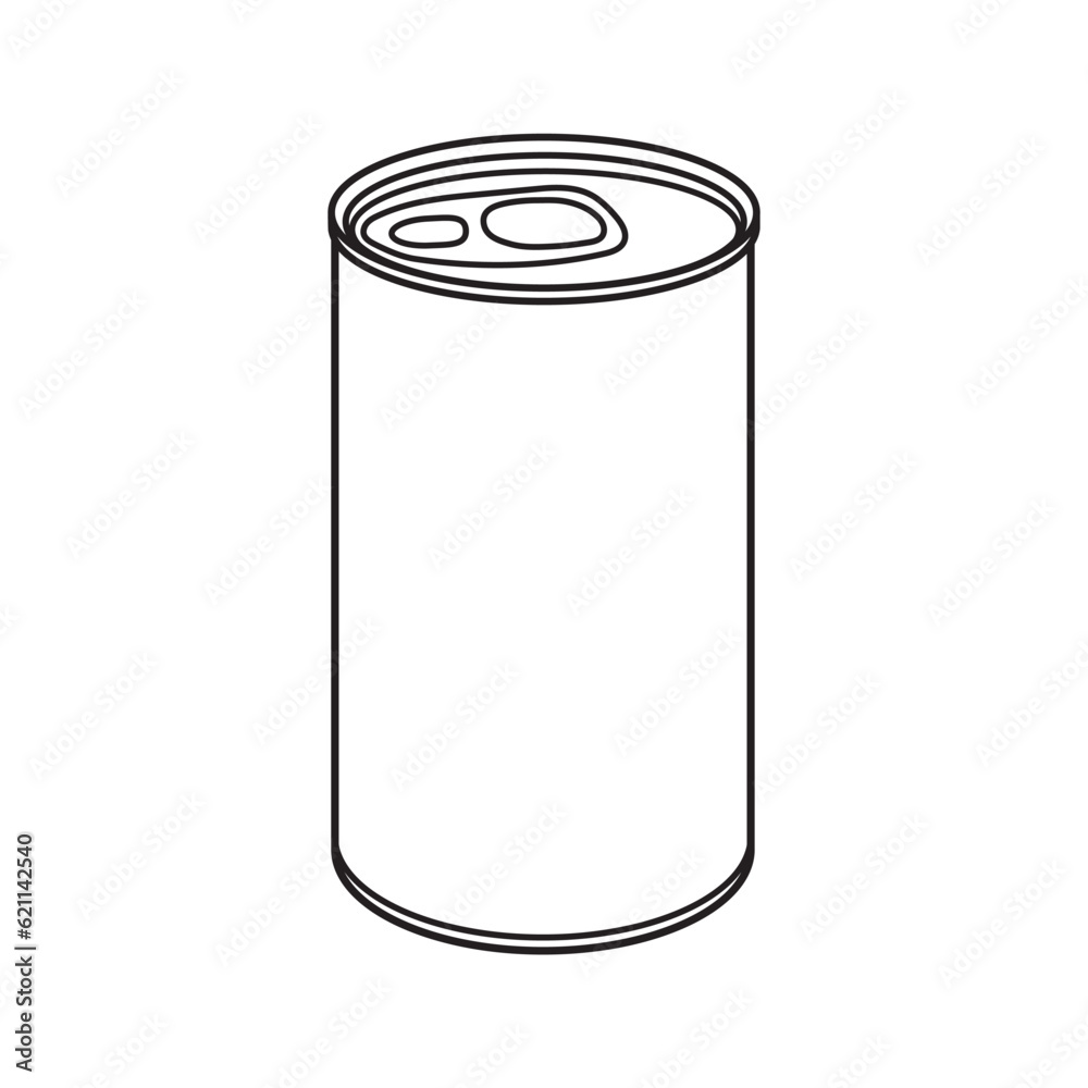 Can Icon in Outline Style on a White Background Suitable for Beverage, Drink, Soda Icon , food can, canned fruit juice, Etc. Vector illustration EPS 10. Editable stroke. Can Icon in Outline Style on a White Background Suitable for Beverage, Drink, Soda Icon , food can, canned fruit juice, Etc. Vector illustration EPS 10. Editable stroke.
