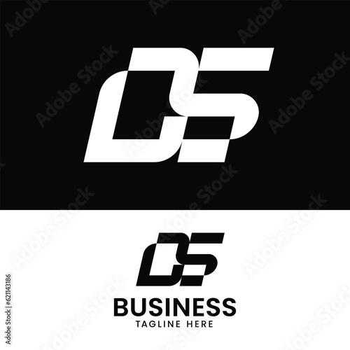 Letter Monogram D S DS SD in Modern Clean Style for General Technology Transportation Fashion Apparel Finance Fitness Sports Company Business Logo Design Template
