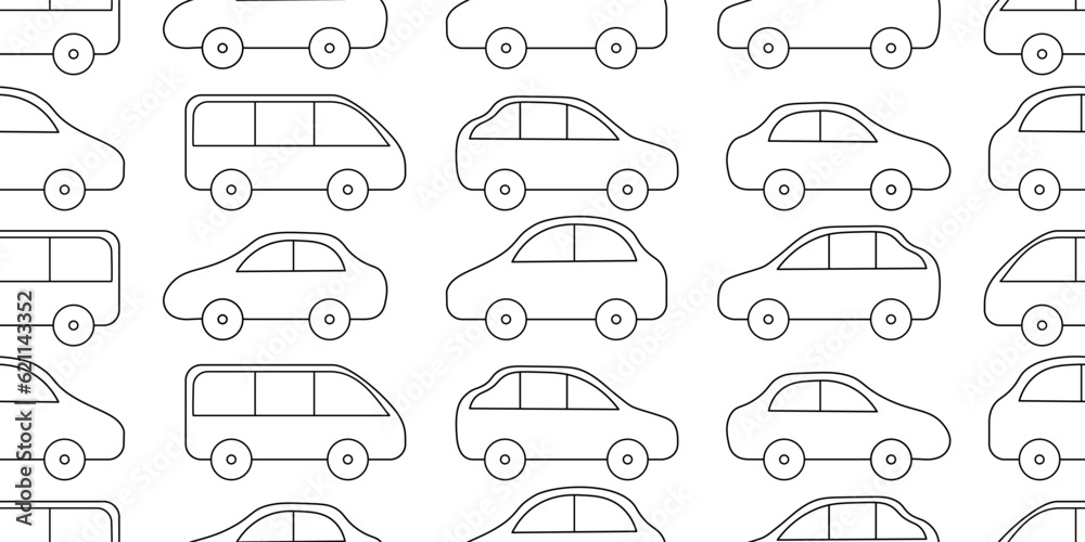 outline car seamless pattern outline car seamless pattern