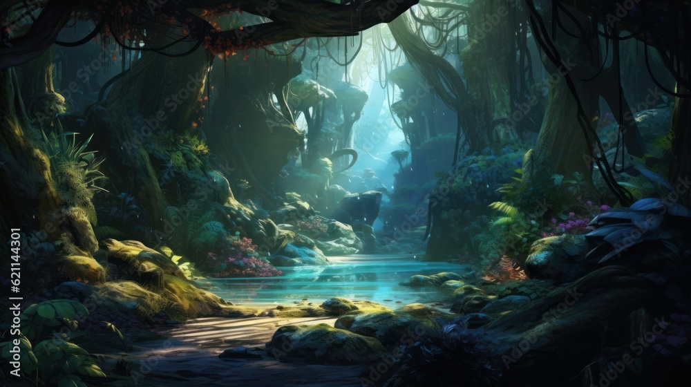 Obraz premium A beautiful and mysterious land hiding its secrets