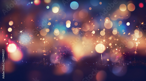 An enchanting image capturing the beauty of Christmas bokeh  with twinkling lights in soft focus  evoking a sense of warmth and joy during the holiday season. Generative AI