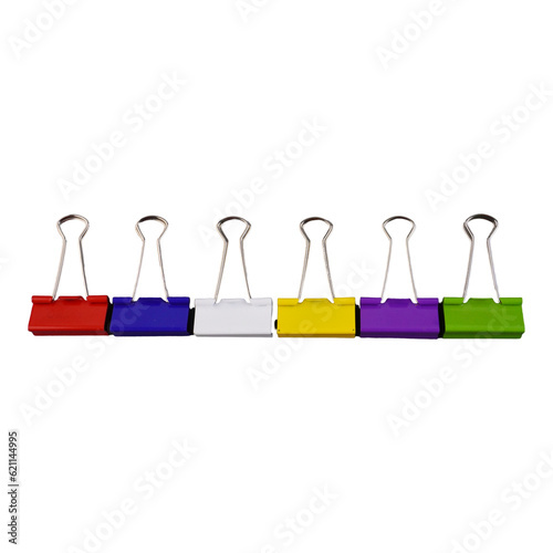 Colorful Binder Clip Cutout Metal Stationary 