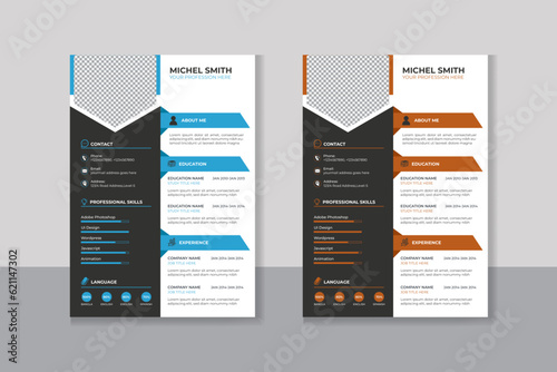 Professional CV resume template design