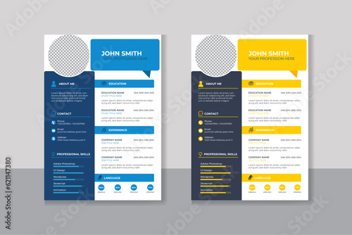 Professional CV resume template design
