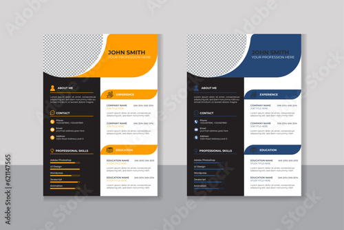 Professional CV resume template design