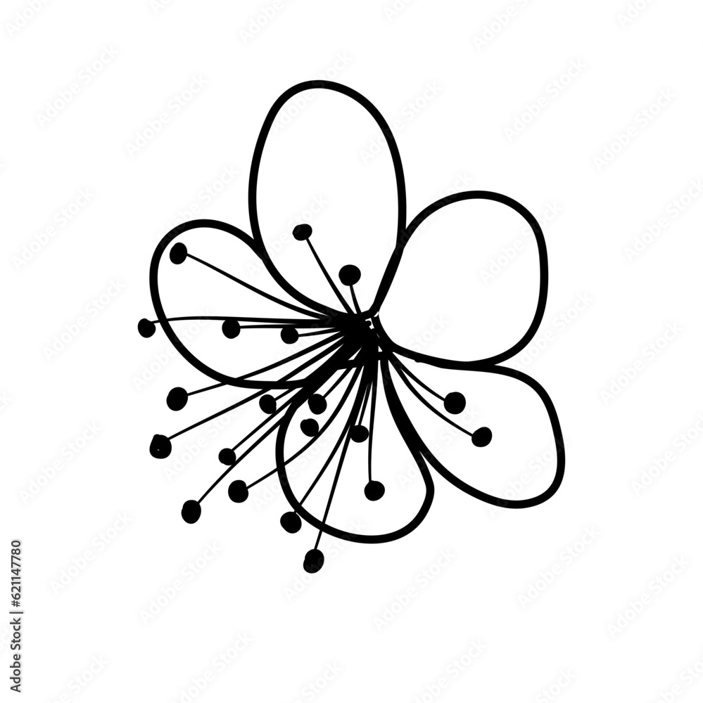 sakura flower line art cherry blossom vector sakura flower line art cherry blossom vector