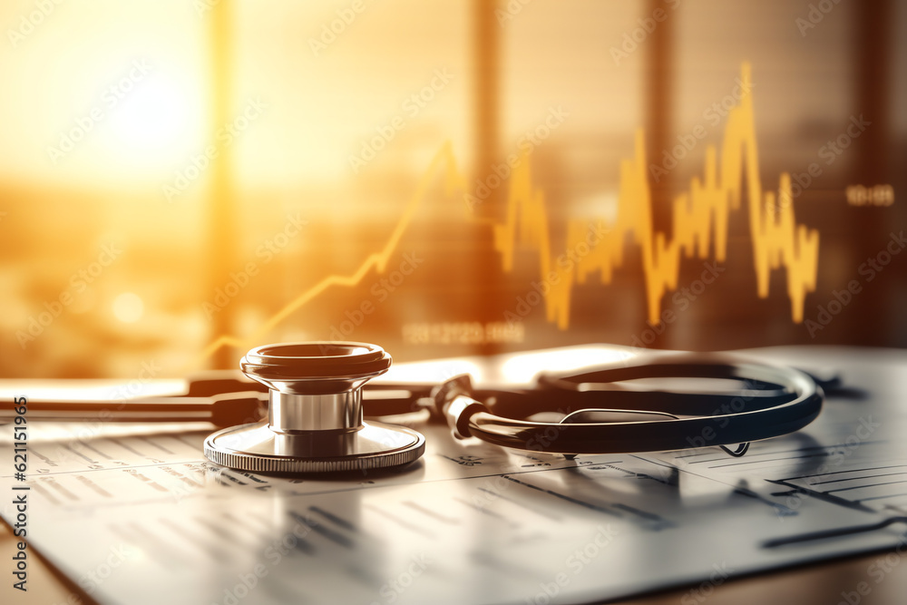 Obraz premium Vibrant Health Care and Medical Background Illustrating Cutting-Edge Innovations and Compassionate Patient Care