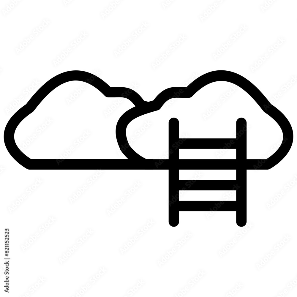 The clouds icon represents a symbol of weather or data storage, ideal for meteorological or cloud computing-related services The clouds icon represents a symbol of weather or data storage, ideal for meteorological or cloud computing-related services