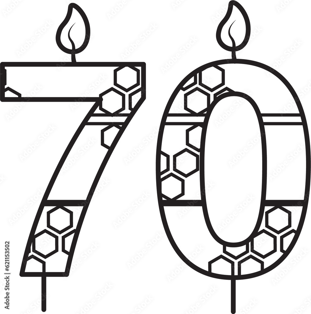 custom made wallpaper toronto digitalDigital png illustration of black 70 birthday candle with pattern on transparent background
