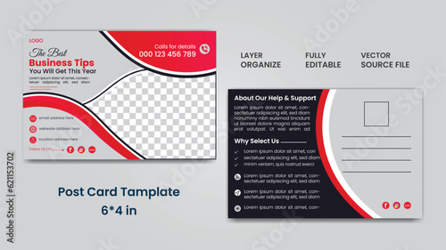 Corporate Post card design template