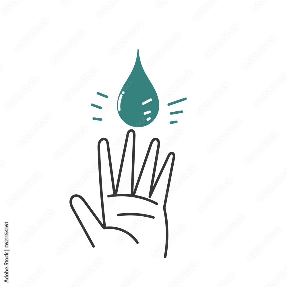 hand drawn doodle save water icon illustration hand drawn doodle save water icon illustration