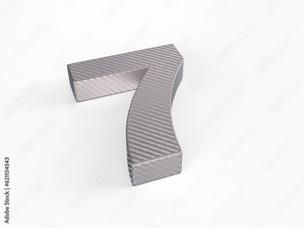 Fototapeta premium Holographic foil number seven