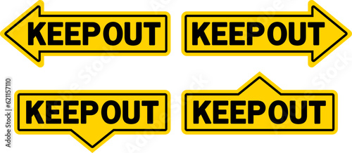 立入禁止サイン矢印（KEEP OUT Sign Arrow）