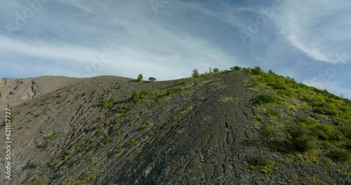 Agung volcano. The crater of the sacred Mountain Drone view of Bali.  photo