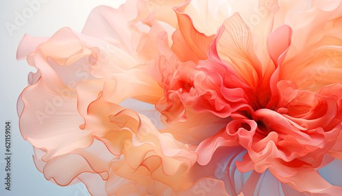 Slika na platnu fluid abstract expressionism, blooming flowers