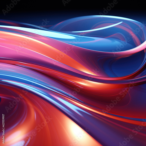 fluid abstract expressionism, wavy background