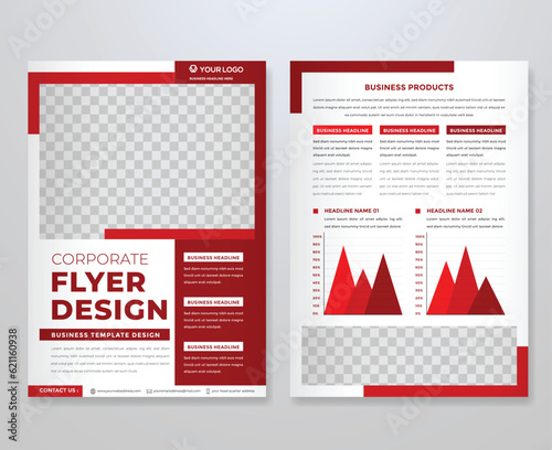 business flyer template design with minimalist concept and clea style use for corporate ads and business profile