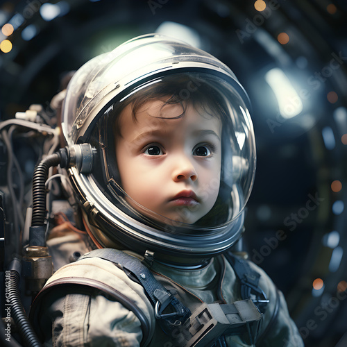 baby astronaut portrait