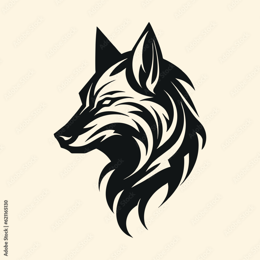 Obraz premium Captivating wolf head illustration. Perfect for design projects. High-quality vector, isolated.