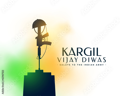 kargil vijay diwas patriotic background with smoky tricolor effect photo