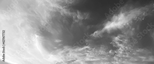 Gllomy sky with dark gray clouds, sky with storm clouds dark, The dark sky with heavy clouds converging and a violent storm before the rain, bad or moody weather sky.