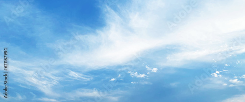 Blue sky background with clouds  white cloud on blue sky  beautiful blue sky clouds for background. Panorama of sky. 