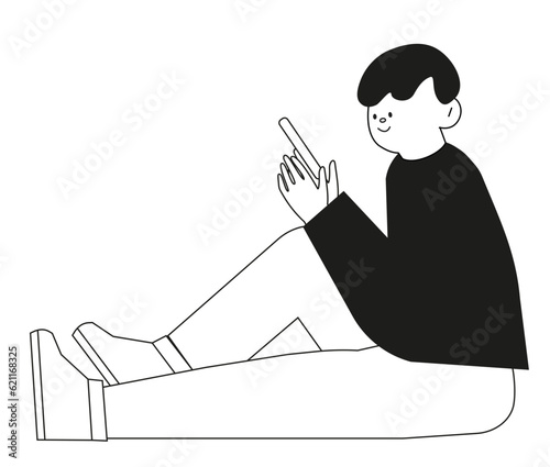 People using smartphones set vector