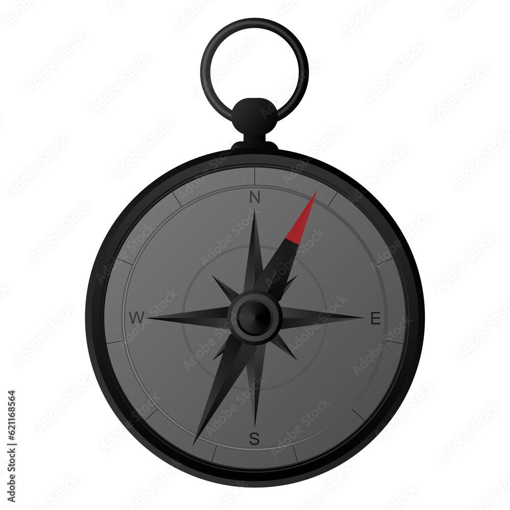 black compass locket vector png