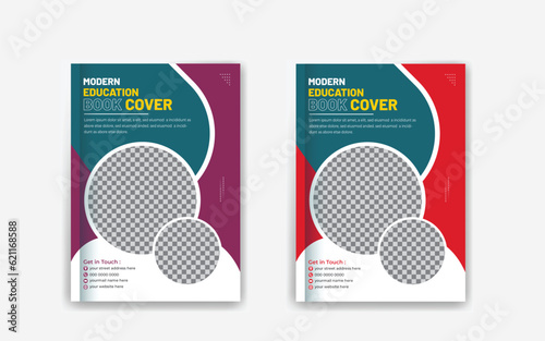 Business company profile brochure cover and book cover design template with Premium Vector