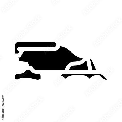 crampons mountaineering adventure glyph icon vector. crampons mountaineering adventure sign. isolated symbol illustration