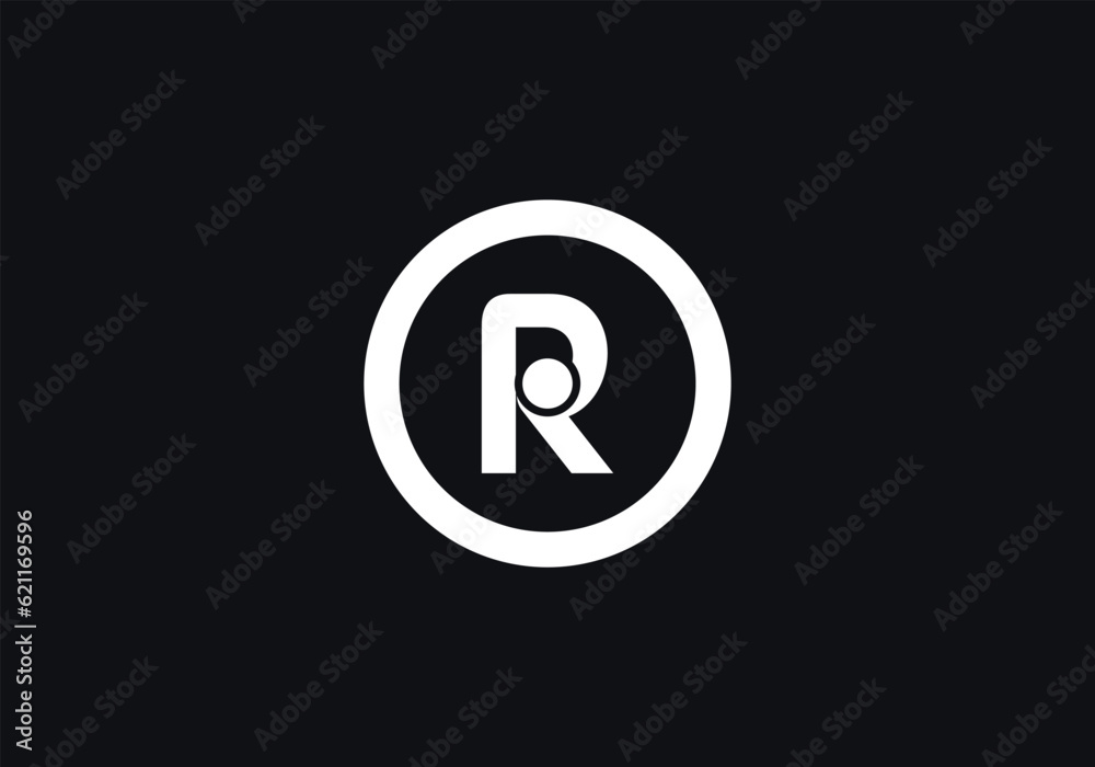 Letter monogram Circle. symbol in circle letters. Circle shape symbol, Technology and digital abstract dot connection