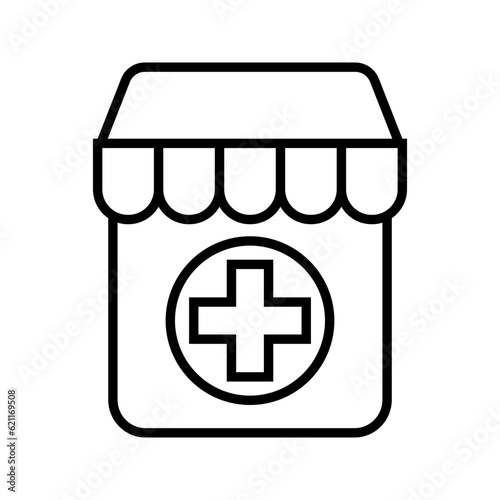 illustration of pharmacy, drug store icon vector