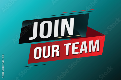 join our team word concept vector illustration with modern futuristic 3d style for landing page template ui web mobile app poster banner flyer background gift card coupon label wallpaper	