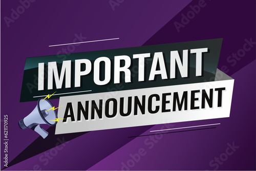 important announcement word concept vector illustration lines modern futuristic 3d style for landing page template ui web mobile app poster banner flyer background gift card coupon label wallpaper