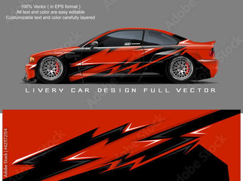car livery graphic vector. abstract grunge background design for vehicle vinyl wrap and car 