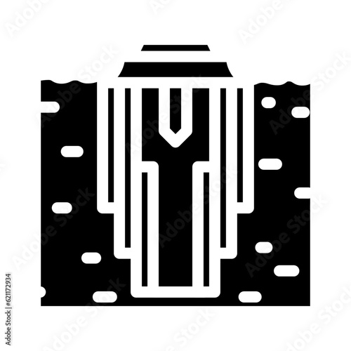 cementing operation petroleum engineer glyph icon vector. cementing operation petroleum engineer sign. isolated symbol illustration