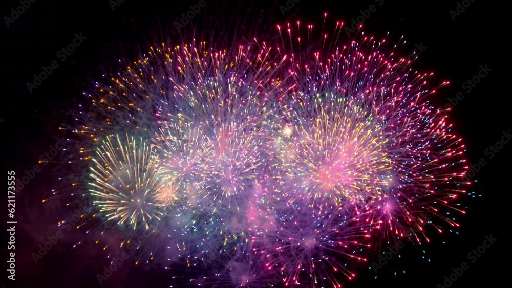 4K Shoot Fireworks with sound audio 07 4K Shoot Fireworks with sound audio 07