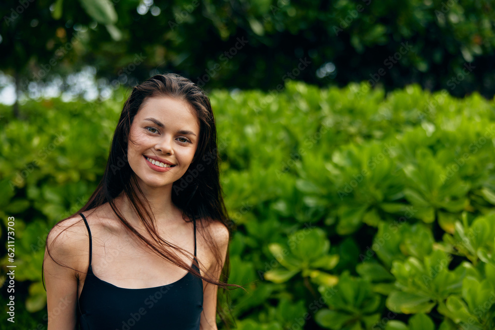 beautiful woman nature walk freedom park t-shirt young summer smiling lifestyle beautiful woman nature walk freedom park t-shirt young summer smiling lifestyle