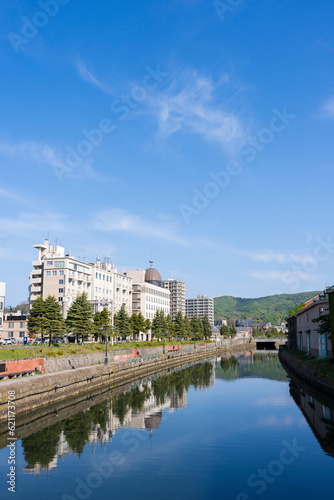 【縦写真】小樽運河の風景