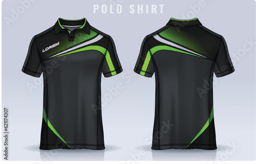 t-shirt polo templates design. uniform front and back view. 