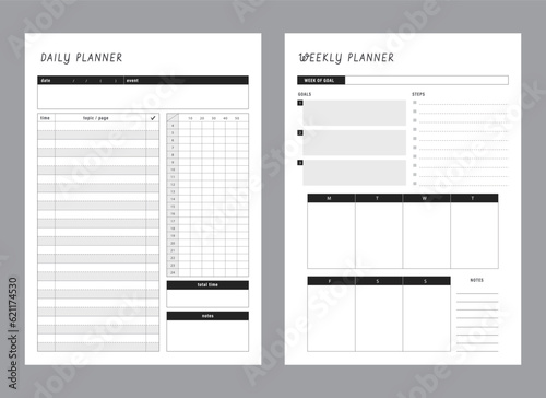 2  set of daily, week planner.  Plan your day make dream happen.	