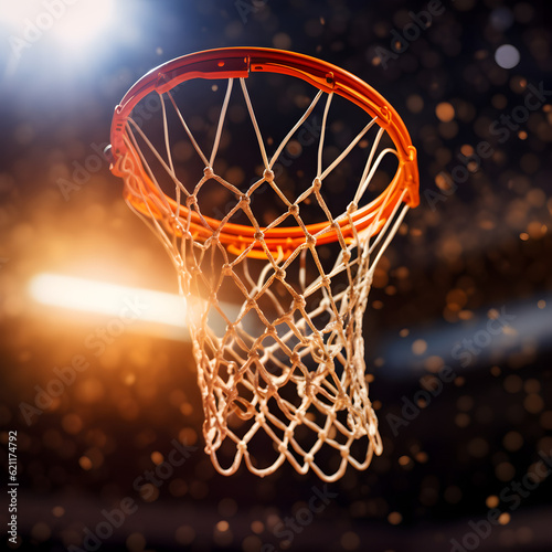 basketball hoop and net ,Generative Ai © Saud