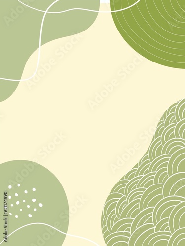 Green Japanese Texture Background with Natural Patterns and Unique Design