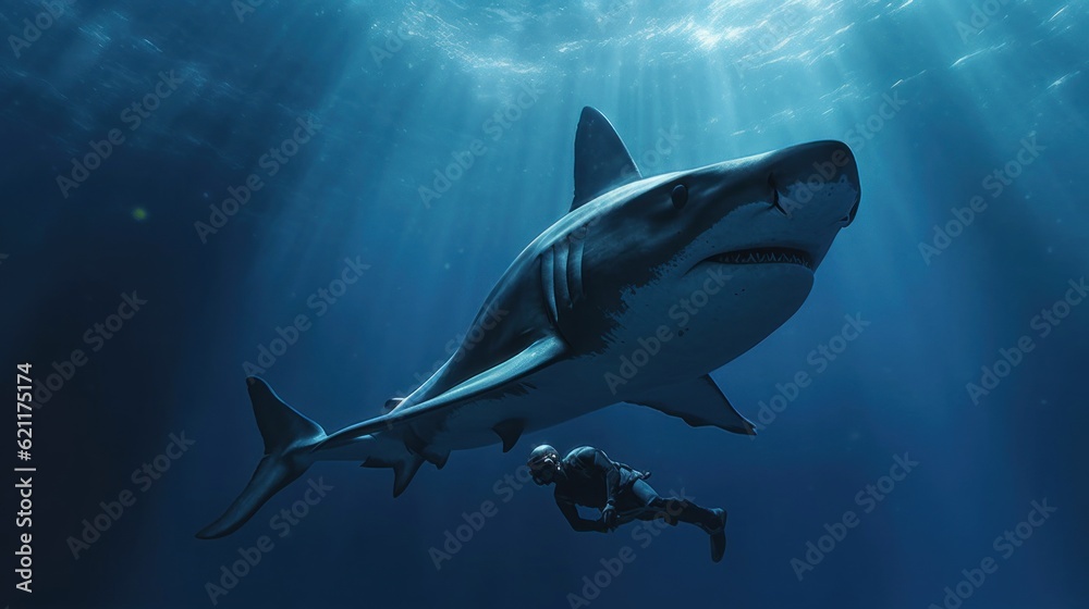 Fototapeta premium shark in the sea