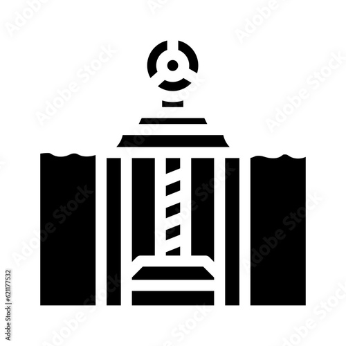oil well plugging petroleum engineer glyph icon vector. oil well plugging petroleum engineer sign. isolated symbol illustration