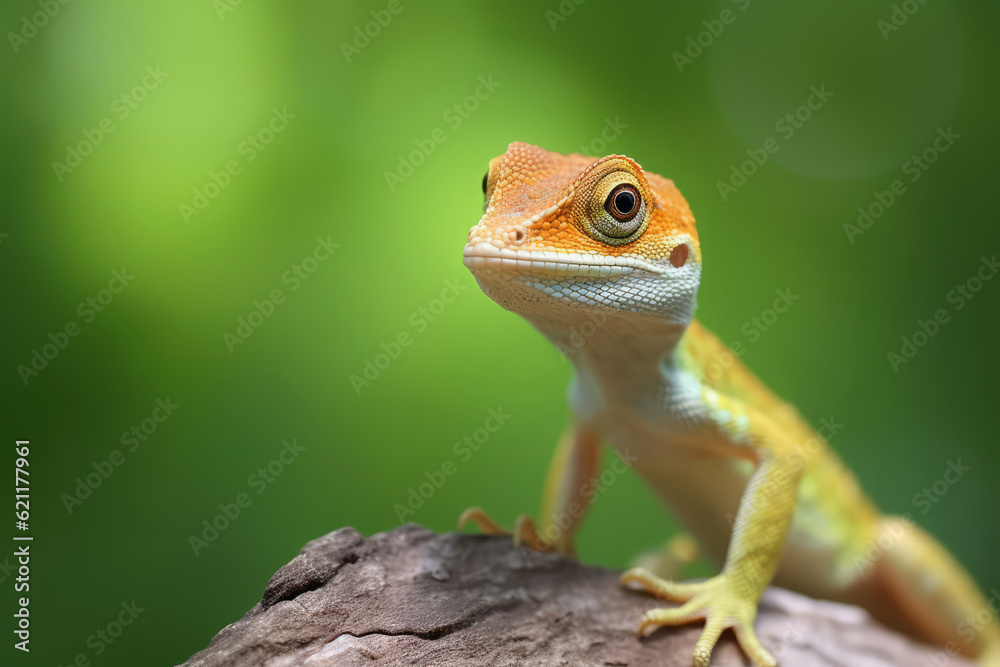Cute Anole in nature, national geography, Wide life animals. AI Generated. Cute Anole in nature, national geography, Wide life animals. AI Generated.