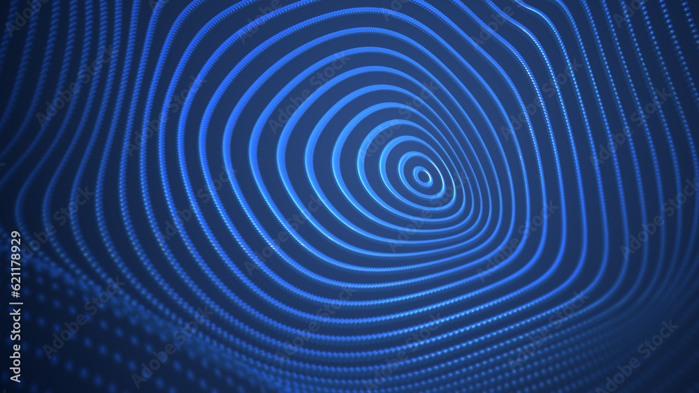 High tech futuristic flow line waves