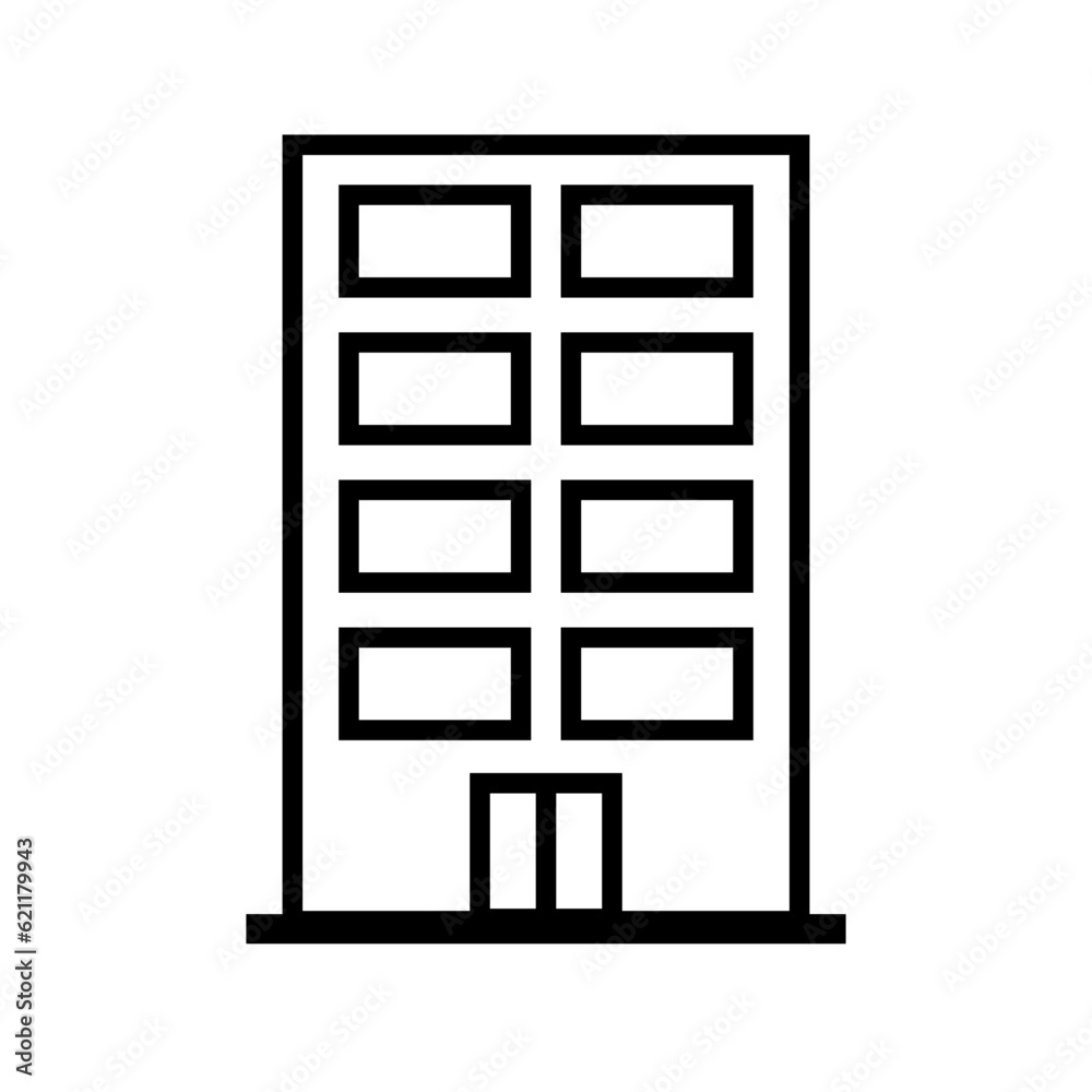 Flat design simple building icon. Vector. Flat design simple building icon. Vector.