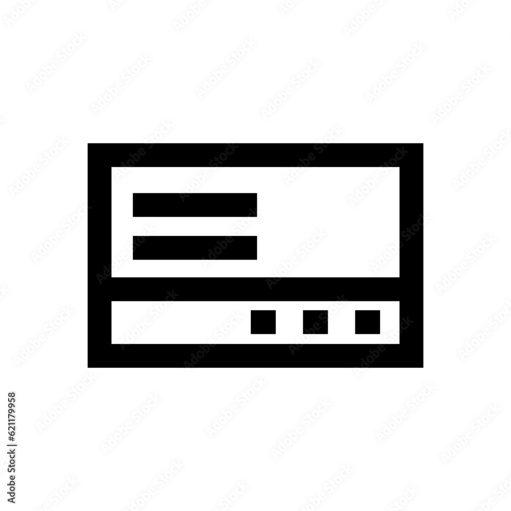 Flat design simple credit card icon. Vector. Flat design simple credit card icon. Vector.