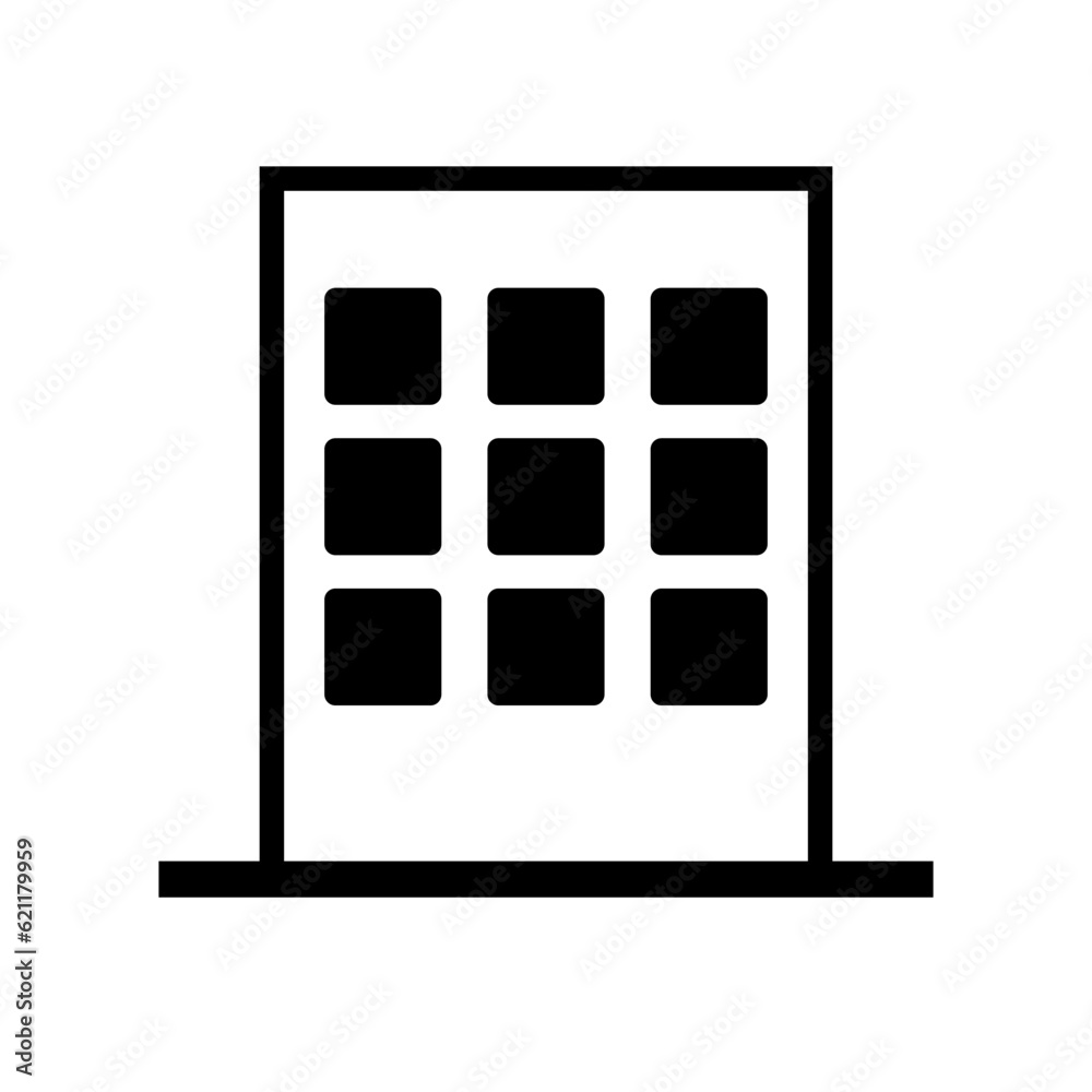Simple office building icon. Building. Vector. Simple office building icon. Building. Vector.